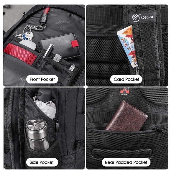 Extra Large Travel Backpack with USB Charging - Picture 5 of 11